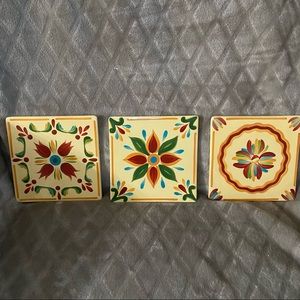 Southern Living at Home Gail Pittman Hand-Painted Trivet Trio - Siena